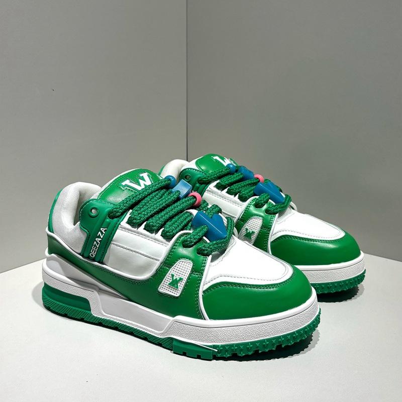 Niche design couple shoes leather thick sole heightening casual bread shoes women s little white shoes board shoes 44【men's code】 зелений
Niche design couple shoes leather thick sole heightening casual bread shoes women s little white shoes board shoes 44【men's code】 зелений