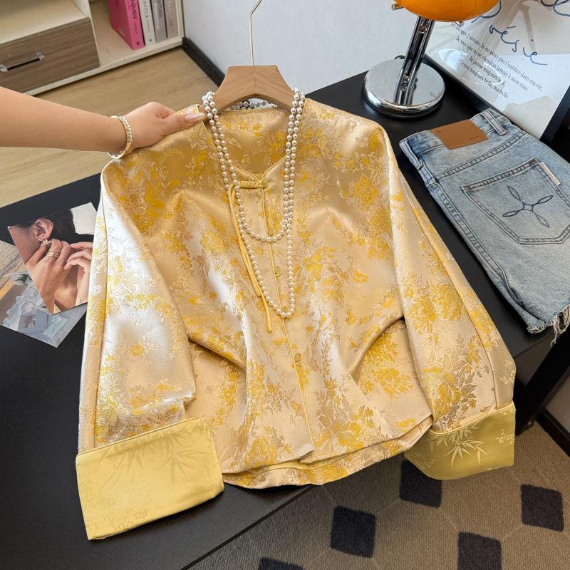 Plus Size Chinese Silk Frog Button Jacquard Jacket - Spring Collection L жовтий
Plus Size Chinese Silk Frog Button Jacquard Jacket - Spring Collection L жовтий