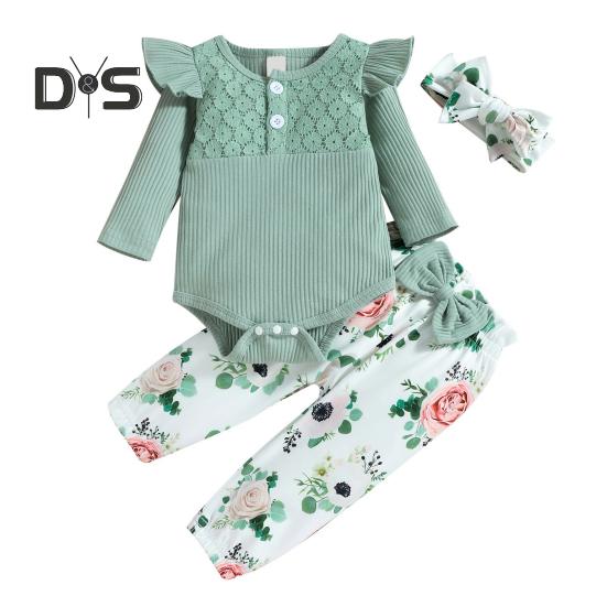 3 шт./комплект костюм для девочек весна-осень с повязкой на голову на пуговицах с длинным рукавом и оборками из кружева боди с бантом и цветочным принтом брюки повседневный наряд 90 cm светло-зеленый
3 шт./комплект костюм для девочек весна-осень с повязкой на голову на пуговицах с длинным рукавом и оборками из кружева боди с бантом и цветочным принтом брюки повседневный наряд 90 cm светло-зеленый