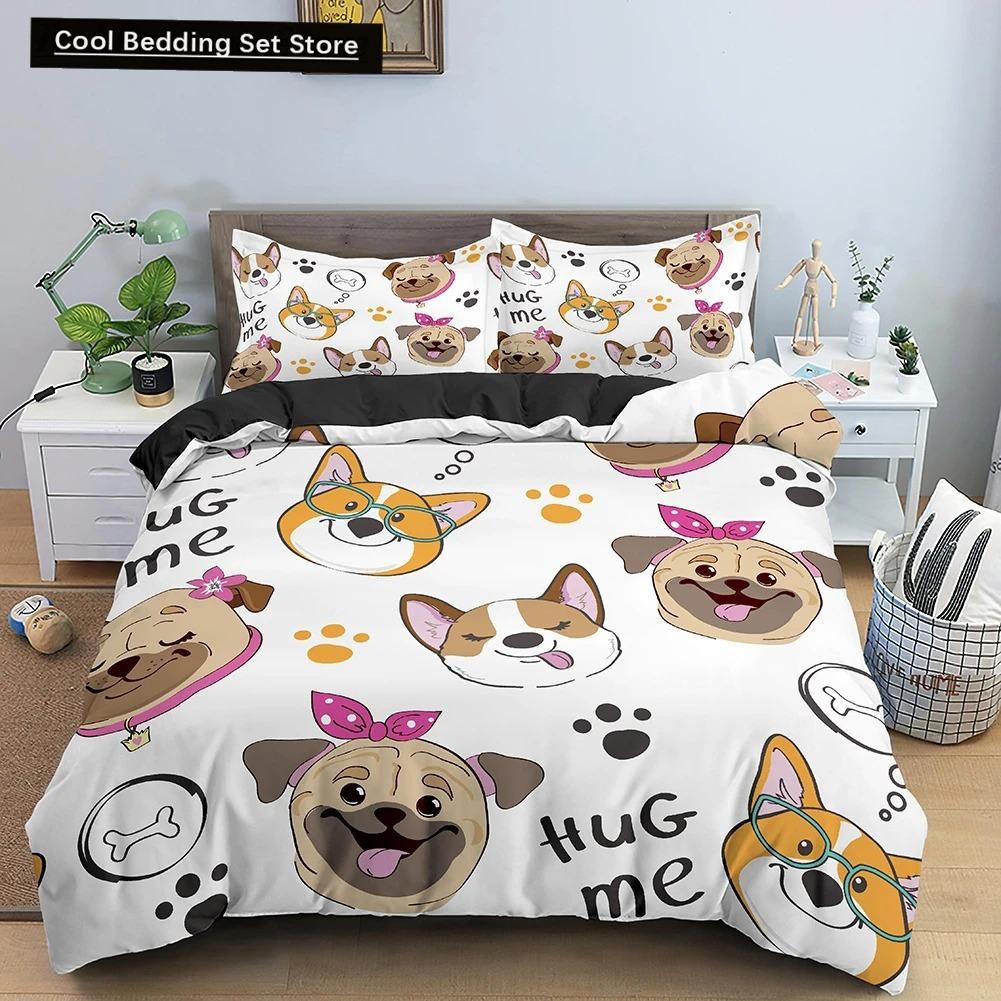 Cartoon Dog Duvet Cover King Queen Funny Pet Puppy Head Printed Bedding Set for Kids Teens Adults Animals Polyester Quilt Cover 70x133cm 2pcs
Cartoon Dog Duvet Cover King Queen Funny Pet Puppy Head Printed Bedding Set for Kids Teens Adults Animals Polyester Quilt Cover 70x133cm 2pcs