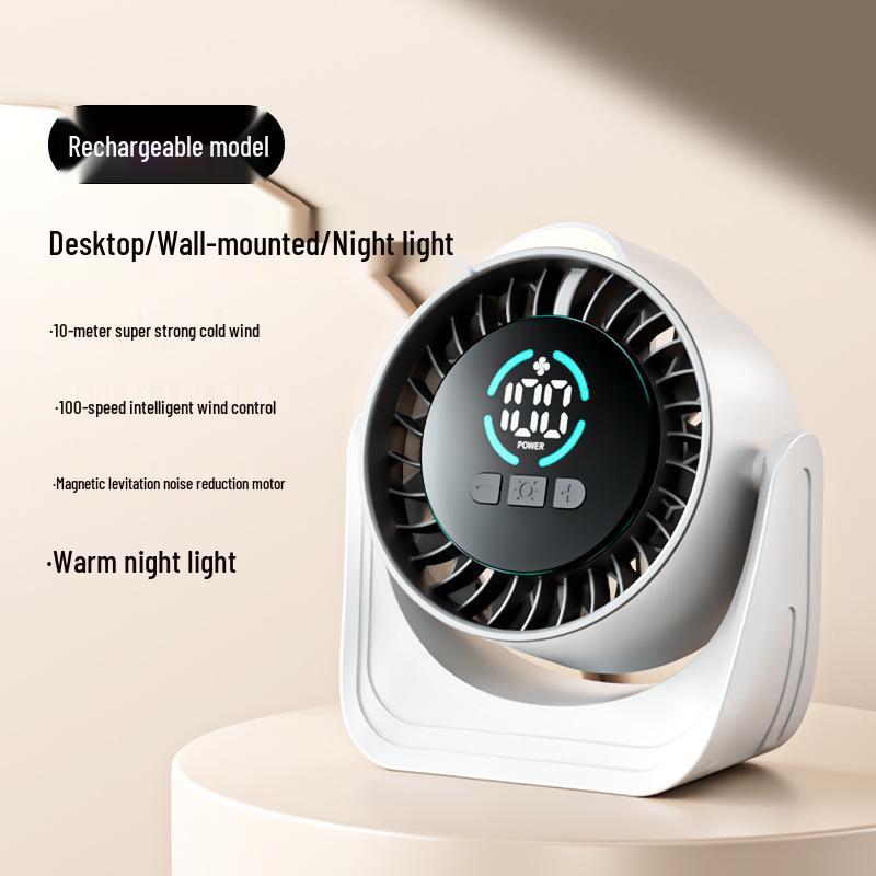USB Rechargeable Mini Desktop Fan with Digital Display and Night Light - Silent, High-Speed Circulation, Wall-Mountable See Details белый
USB Rechargeable Mini Desktop Fan with Digital Display and Night Light - Silent, High-Speed Circulation, Wall-Mountable See Details белый
