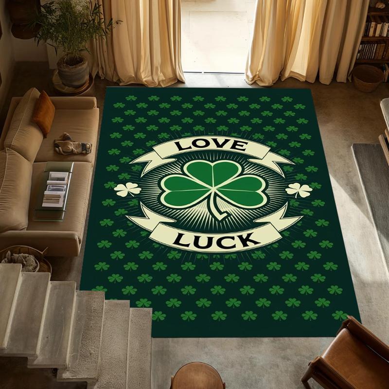Green Clover Lucky Carpet LOVE LUCK Symbol Large Shamrock Area Rug for Living Room Bedroom Home Decor Non Slip Floor Mat Gift 40x60cm
Green Clover Lucky Carpet LOVE LUCK Symbol Large Shamrock Area Rug for Living Room Bedroom Home Decor Non Slip Floor Mat Gift 40x60cm