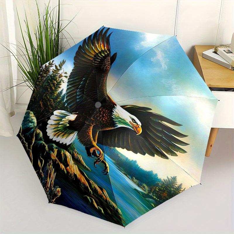 Eagle, Nature Automatic folding umbrella simple eight rib design, bright color pattern, durable iron frame, ideal for travel and outdoor, b
Eagle, Nature Automatic folding umbrella simple eight rib design, bright color pattern, durable iron frame, ideal for travel and outdoor, b
