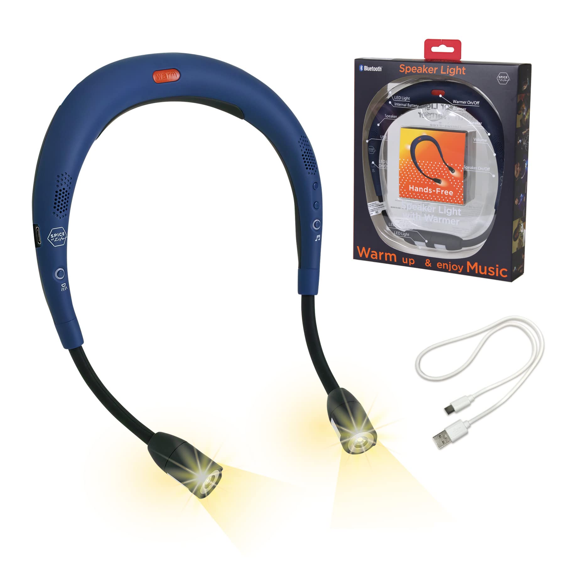 SPICE OF LIFE LED Neck Light Speaker Light with Warmer Navy Hands-free Walking Light Rechargeable Warmer Neck Speaker Wearable Wireless Rechargeable
SPICE OF LIFE LED Neck Light Speaker Light with Warmer Navy Hands-free Walking Light Rechargeable Warmer Neck Speaker Wearable Wireless Rechargeable