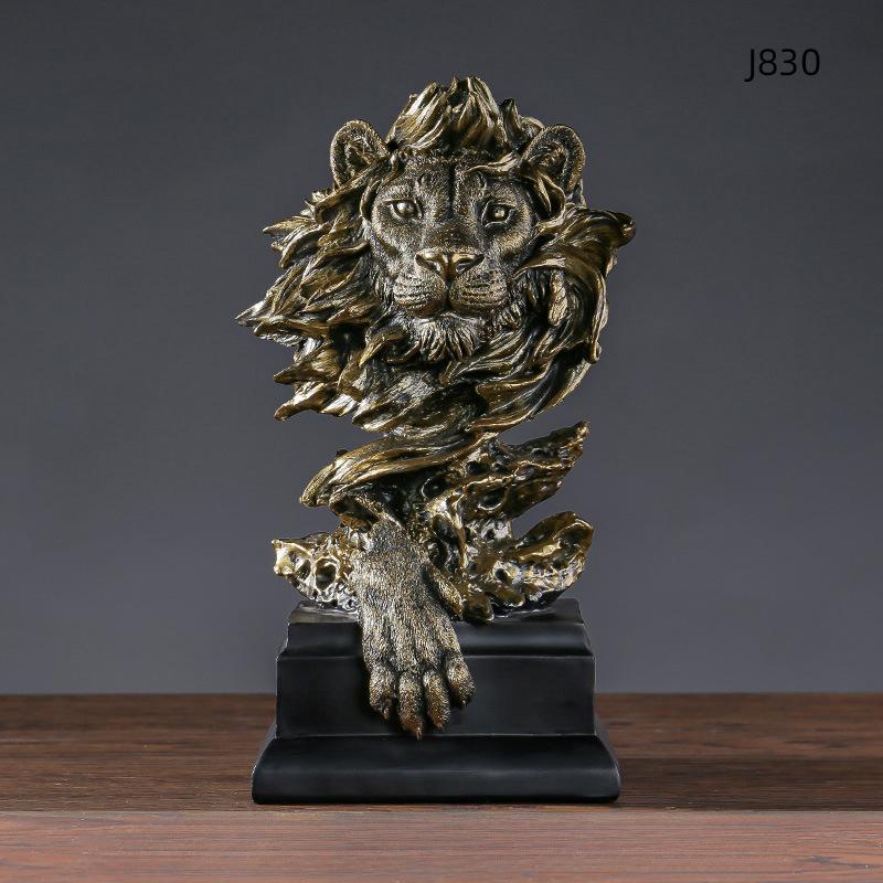 American Retro Animal Copper-Lion Head Resin Craft Ornament, Soft Furnishing Decoration For Entryway, Office And Wine Cabinet J830
American Retro Animal Copper-Lion Head Resin Craft Ornament, Soft Furnishing Decoration For Entryway, Office And Wine Cabinet J830