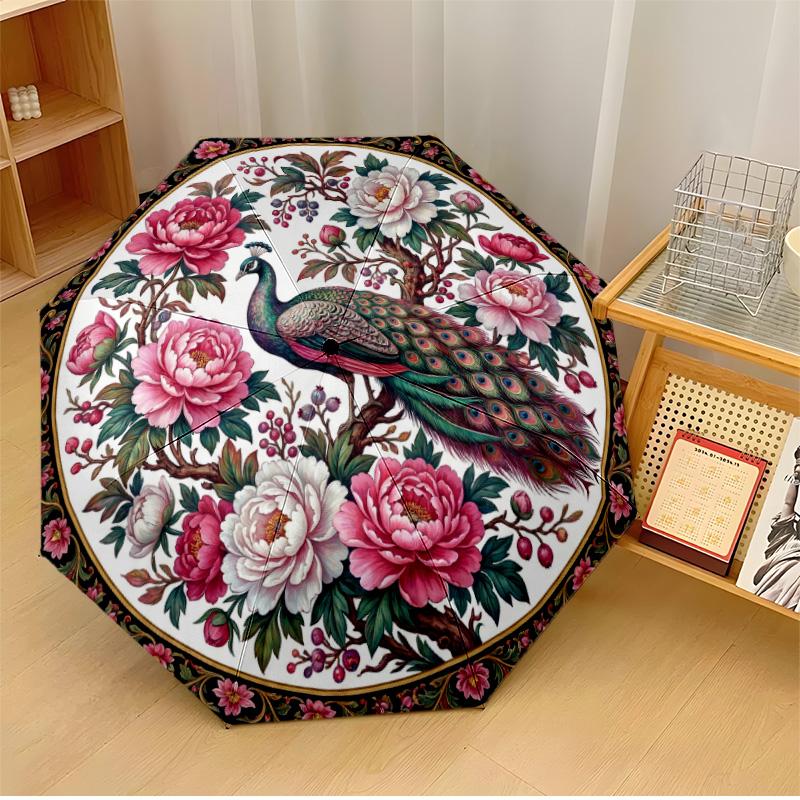 Peacock Among Flowers (9) Printed umbrella windproof folding umbrella portable sun and rain umbrella suitable for gifting
Peacock Among Flowers (9) Printed umbrella windproof folding umbrella portable sun and rain umbrella suitable for gifting