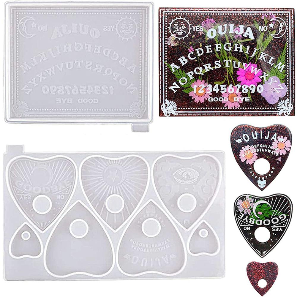 Home Decor Handmade Gothic DIY Silicone Ouija Board Clay Tools Resin Casting Mold Planchette Mould Ouija Board
Home Decor Handmade Gothic DIY Silicone Ouija Board Clay Tools Resin Casting Mold Planchette Mould Ouija Board