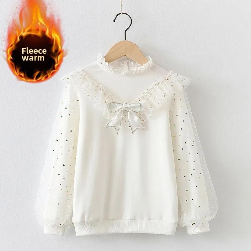 Плюс бархатный теплый сетчатый свитер принцессы с бантом для девочек-подростков 130 cm белый
Плюс бархатный теплый сетчатый свитер принцессы с бантом для девочек-подростков 130 cm белый