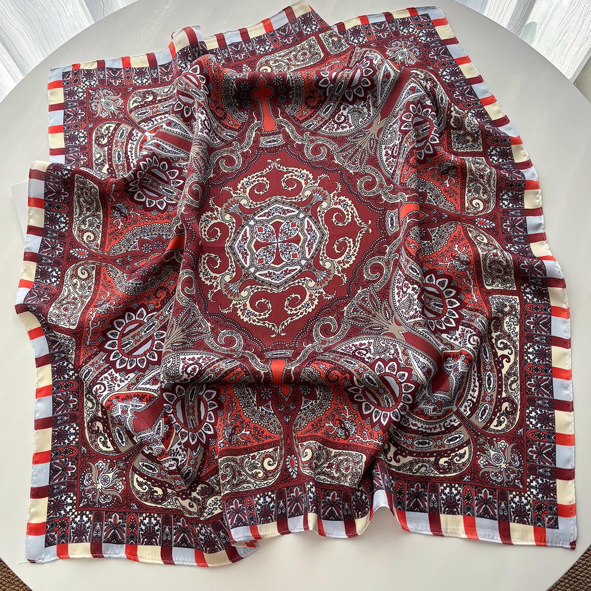 Luxury Square Scarf For Women Retro Ladies Hijab Elegant Neckerchief Bandanas Soft Stain 70*70Cm Faux Silk Scarves Shawl
Luxury Square Scarf For Women Retro Ladies Hijab Elegant Neckerchief Bandanas Soft Stain 70*70Cm Faux Silk Scarves Shawl