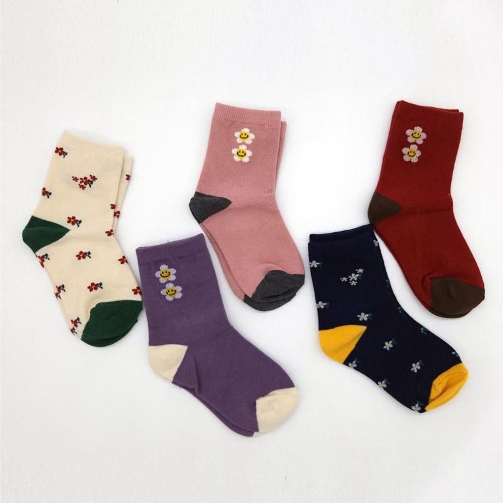 5-Pair Flower Kids Socks 5 pairs of flowers
5-Pair Flower Kids Socks 5 pairs of flowers