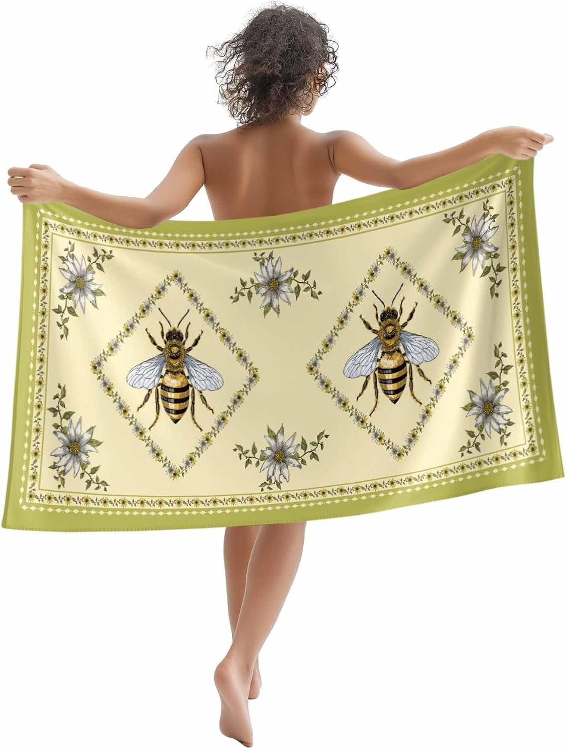 Beach Towel Daisy Flower Bees Bath Pool Towels Floral Yellow Stripes Absorbent Beach Towel Soft Large Quick Lightweight Camping W40*H60(CM)
Beach Towel Daisy Flower Bees Bath Pool Towels Floral Yellow Stripes Absorbent Beach Towel Soft Large Quick Lightweight Camping W40*H60(CM)