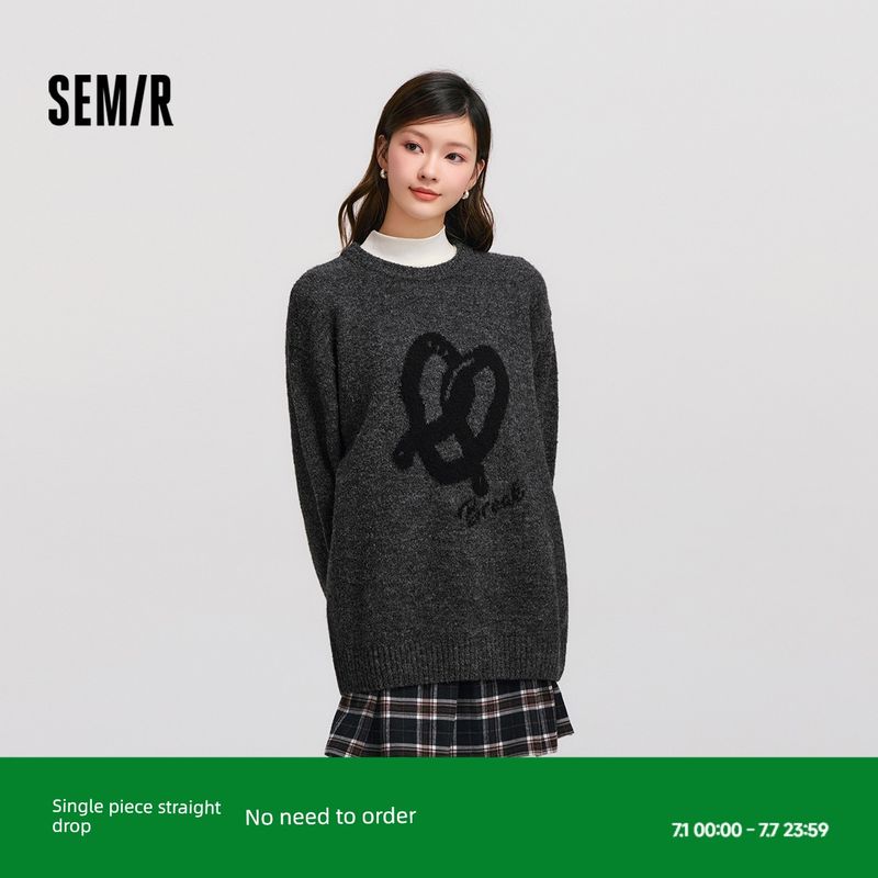 Senma Sweater Women s Mid Length Long Length Loose Shoulder Crew Neck Sweater Casual Lazy 2024 New Arrival Winter Jacquard Clothes Purple 70135 160/84A/M
Senma Sweater Women s Mid Length Long Length Loose Shoulder Crew Neck Sweater Casual Lazy 2024 New Arrival Winter Jacquard Clothes Purple 70135 160/84A/M