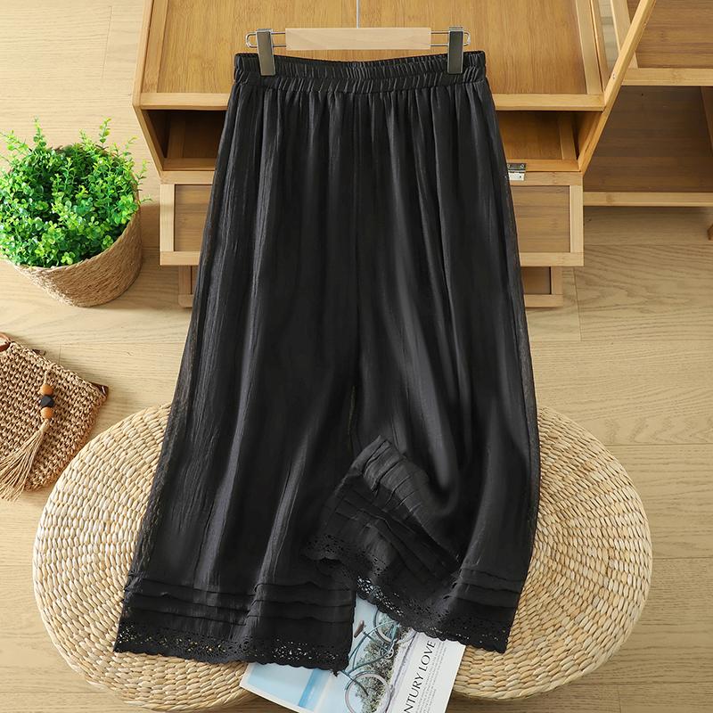 DIMANAF Plus Size 2026 Women Linen Pants Elastic Waist Vintage Basic Lady Solid Lace Wide Leg Long Pants Oversize Loose 2XL чорний
DIMANAF Plus Size 2026 Women Linen Pants Elastic Waist Vintage Basic Lady Solid Lace Wide Leg Long Pants Oversize Loose 2XL чорний