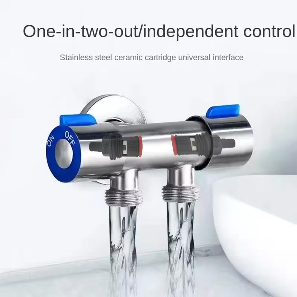 1 Inlet and 2 Outlet Dual Control Handle Stainless Steel Angle Valve, Suitable for Low Floors below 5th Floor
1 Inlet and 2 Outlet Dual Control Handle Stainless Steel Angle Valve, Suitable for Low Floors below 5th Floor