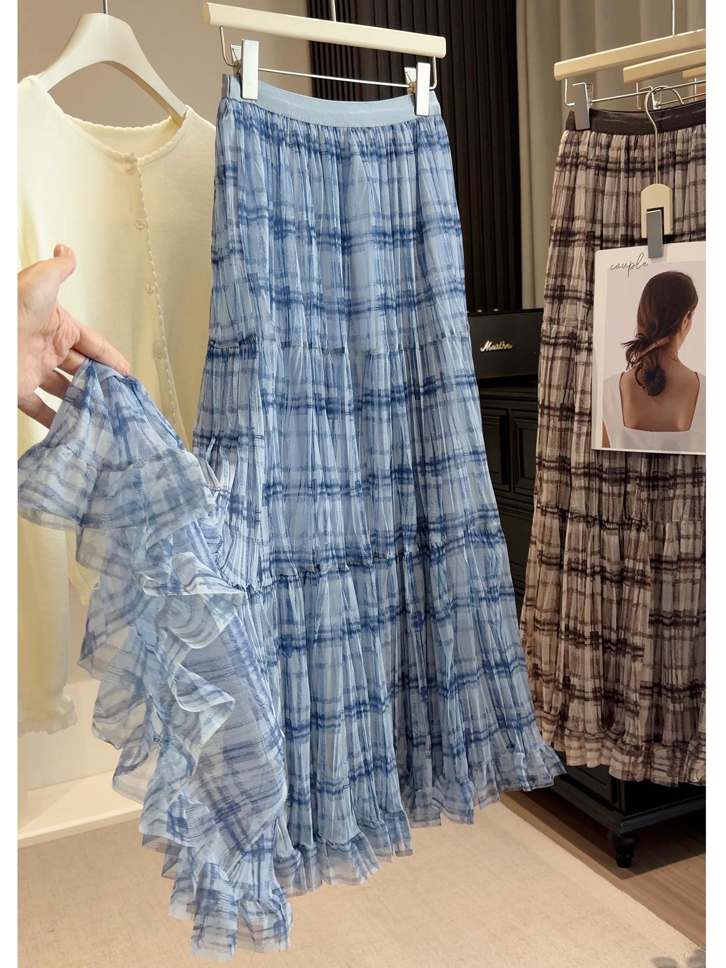 Design-Sense Elegant Women s Plaid Lace Midi Skirt - Spring/Summer Style with Pleated Drape and Large Hem One Size синій
Design-Sense Elegant Women s Plaid Lace Midi Skirt - Spring/Summer Style with Pleated Drape and Large Hem One Size синій