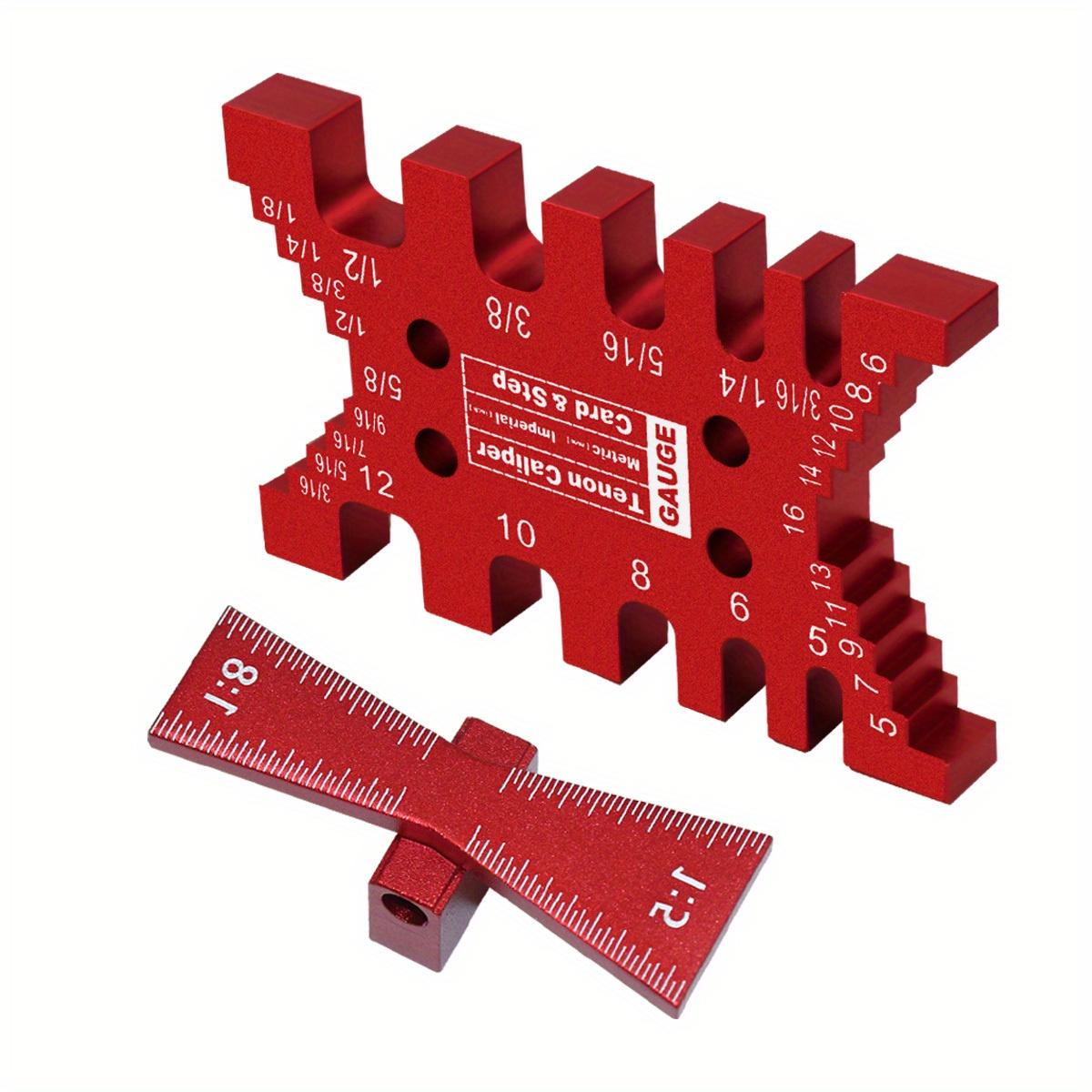 Aluminum Alloy 2pcs Tenon Gaps Gauge and Dovetail Marker Kit - Dovetail Marking Template Dovetail Jig Table Saw Depth Gauge
Aluminum Alloy 2pcs Tenon Gaps Gauge and Dovetail Marker Kit - Dovetail Marking Template Dovetail Jig Table Saw Depth Gauge