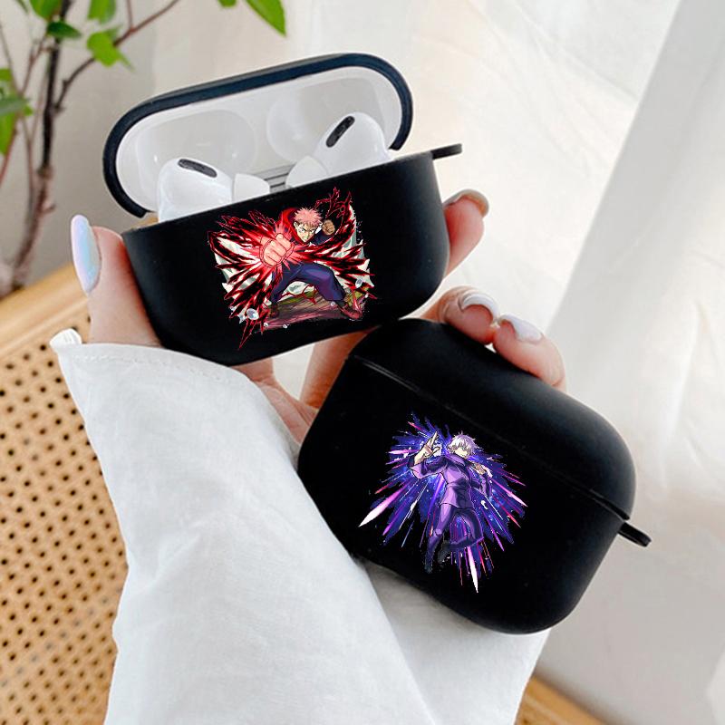 Черный мягкий силиконовый чехол для Airpods Pro 2 3 1, японское аниме Jujutsu KaisenRyomen Sukuna Gojo Satoru, чехлы для наушников Airpod Cover
Черный мягкий силиконовый чехол для Airpods Pro 2 3 1, японское аниме Jujutsu KaisenRyomen Sukuna Gojo Satoru, чехлы для наушников Airpod Cover