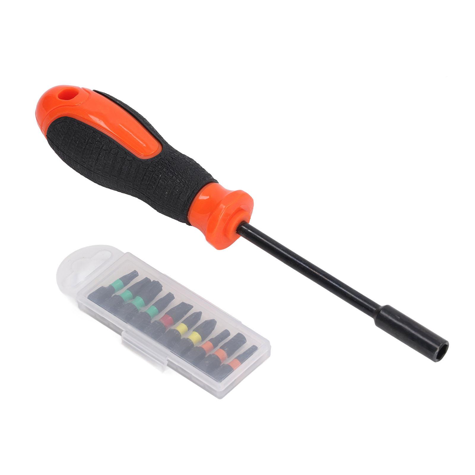 10 in 1 Ratchet Screwdriver Bit Set Steel High Hardness Anti Skid Coated Screwdriver Handle with 10
10 in 1 Ratchet Screwdriver Bit Set Steel High Hardness Anti Skid Coated Screwdriver Handle with 10