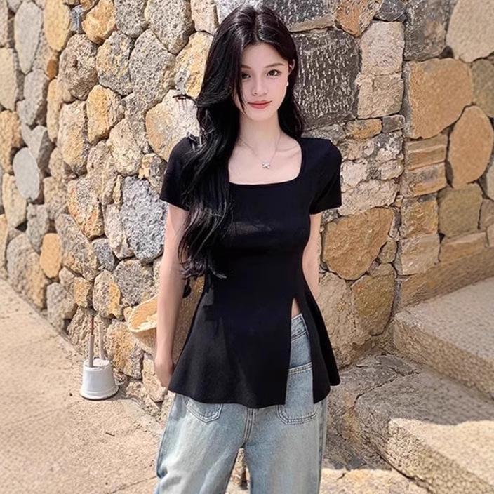 Women s Slim-Fit French Round Neck Slit Short Sleeve T-shirt - Summer 2025 Pure Desire Style M
Women s Slim-Fit French Round Neck Slit Short Sleeve T-shirt - Summer 2025 Pure Desire Style M