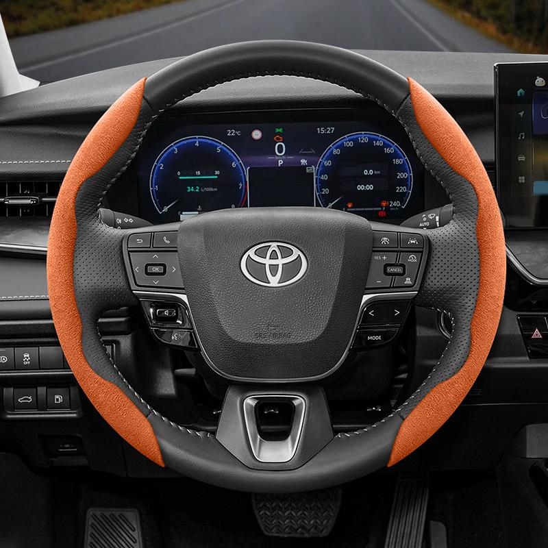 Suitable for Toyota Anti-Slip Buckle Segmented Suede Steering Wheel Cover Suitable for Yaris Auris Chr Corolla Rav4 Hilux Wish Roomy Aqua Probox Prius
Suitable for Toyota Anti-Slip Buckle Segmented Suede Steering Wheel Cover Suitable for Yaris Auris Chr Corolla Rav4 Hilux Wish Roomy Aqua Probox Prius