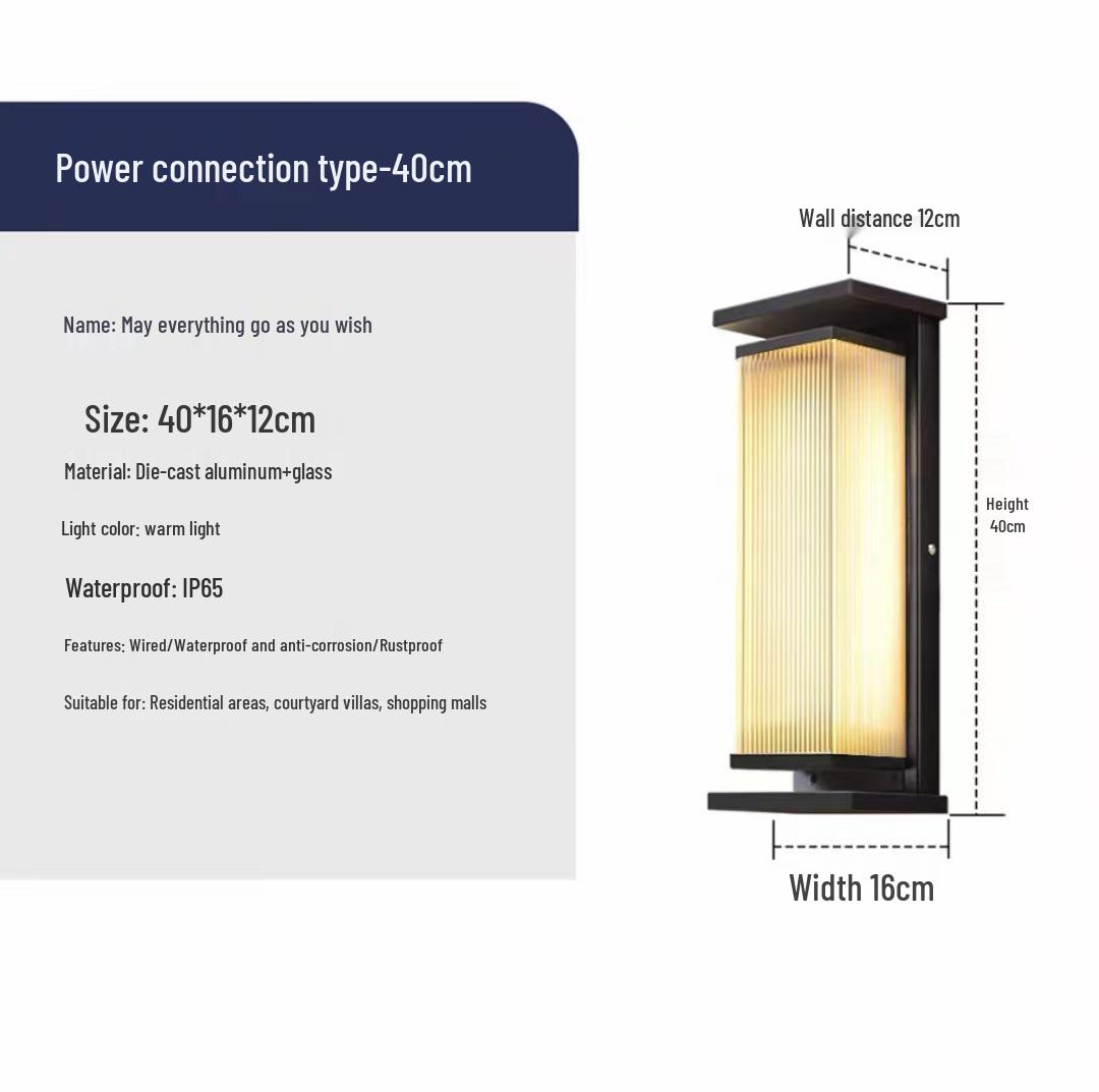 Waterproof Solar Wall Light for Villa, Courtyard, Balcony, and Garden
Waterproof Solar Wall Light for Villa, Courtyard, Balcony, and Garden