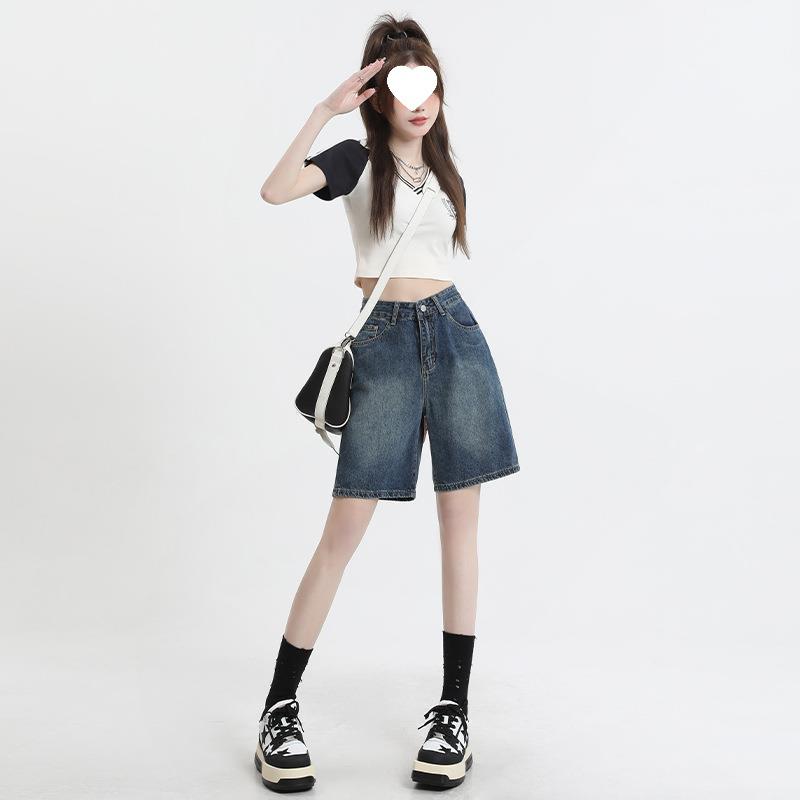 Women s Summer 2025 Retro Blue High Waist Denim Shorts: Slimming, Versatile, Loose, Straight-Leg Mid-Length Extra Large (XL)
Women s Summer 2025 Retro Blue High Waist Denim Shorts: Slimming, Versatile, Loose, Straight-Leg Mid-Length Extra Large (XL)
