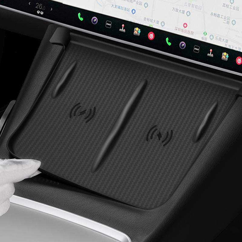 Для Tesla Model 3 Model Y силиконовый противоскользящий коврик для центрального управления автомобиля, беспроводной зарядки мобильного телефона, нескользящий силиконовый коврик
Для Tesla Model 3 Model Y силиконовый противоскользящий коврик для центрального управления автомобиля, беспроводной зарядки мобильного телефона, нескользящий силиконовый коврик