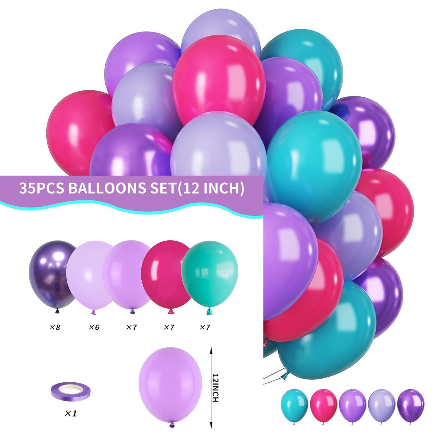 12inch-35pcs purple green pink latex balloon set with confetti suitable for weddings birthdays popular parties bridal showers 12INCH фіолетовий
12inch-35pcs purple green pink latex balloon set with confetti suitable for weddings birthdays popular parties bridal showers 12INCH фіолетовий