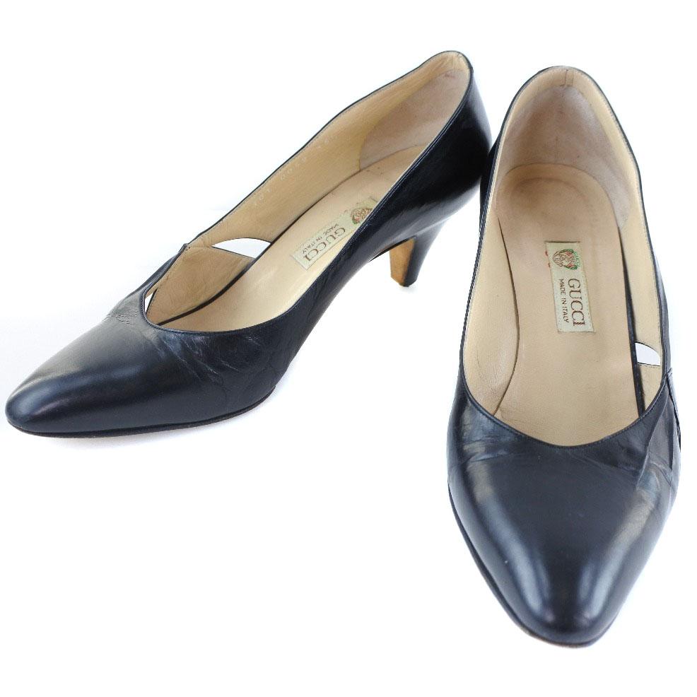 GUCCI side cutting pumps black leather Women Used
GUCCI side cutting pumps black leather Women Used