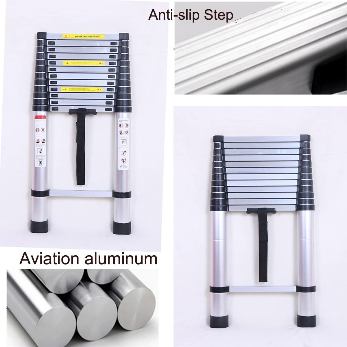5M Telescopic Ladder with hooks, 16.5FT Multi-Purpose Folding Aluminium Telescoping Ladder Foldable Ladder Extension Ladder Exte UNITED KINGDOM
5M Telescopic Ladder with hooks, 16.5FT Multi-Purpose Folding Aluminium Telescoping Ladder Foldable Ladder Extension Ladder Exte UNITED KINGDOM
