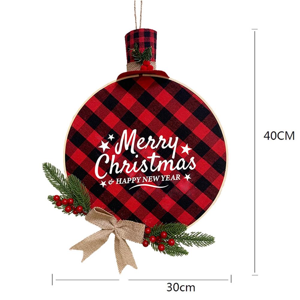 Wooden Christmas Decorations Red Black Plaid Printed Wreath Home Door Pendant Red and black plaid wooden garland
Wooden Christmas Decorations Red Black Plaid Printed Wreath Home Door Pendant Red and black plaid wooden garland