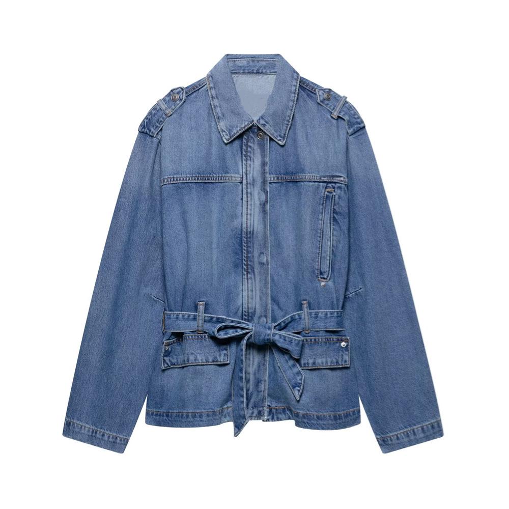 2025 Spring/Summer Women s Slim Fit Belted Denim Jacket with Lapel - Fashionable and Versatile. M
2025 Spring/Summer Women s Slim Fit Belted Denim Jacket with Lapel - Fashionable and Versatile. M
