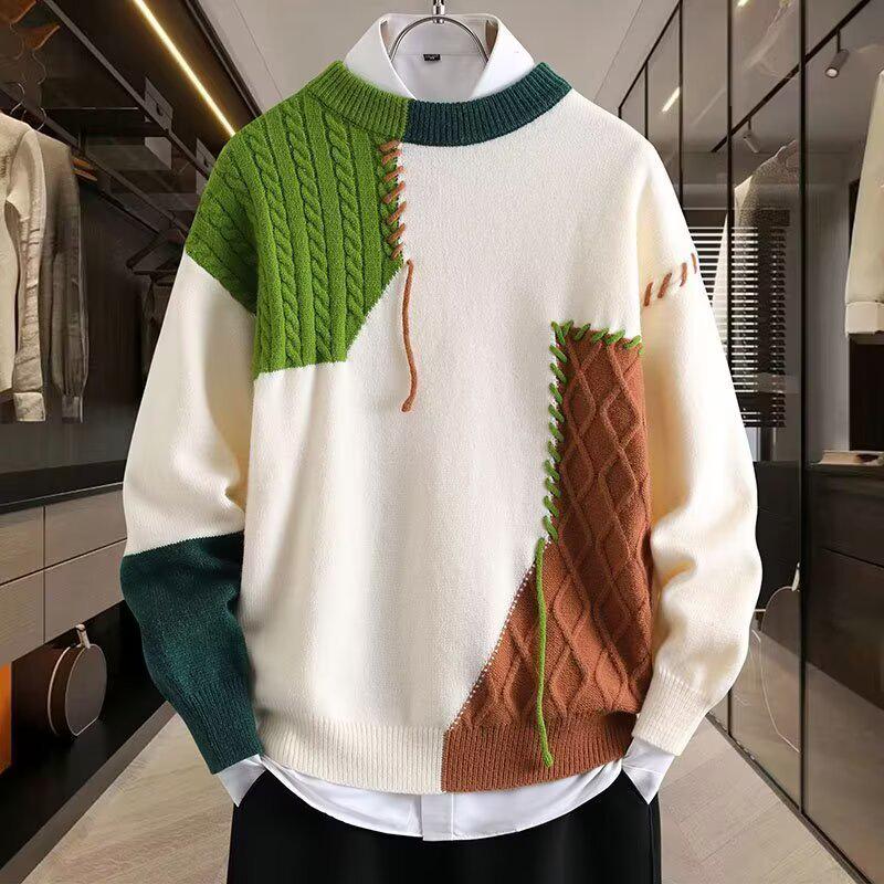 Men s Casual Patchwork Color Block Sweater - Winter Knitwear with Loose, Relaxed Style 2XL зелений
Men s Casual Patchwork Color Block Sweater - Winter Knitwear with Loose, Relaxed Style 2XL зелений
