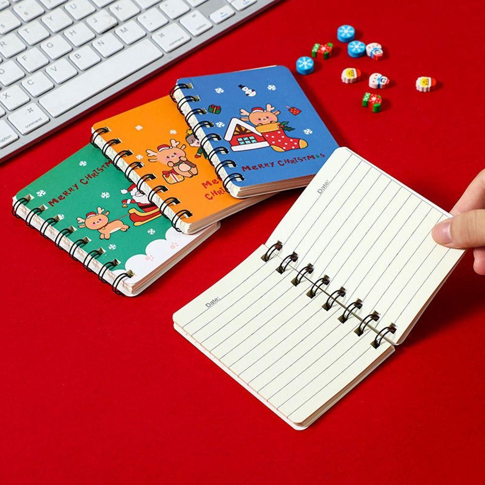 Loose-leaf Mini Notebook Cute Side-flip Coil Book 40sheets Christmas Coil Notepad Christmas Gift 4Pcs/set
Loose-leaf Mini Notebook Cute Side-flip Coil Book 40sheets Christmas Coil Notepad Christmas Gift 4Pcs/set