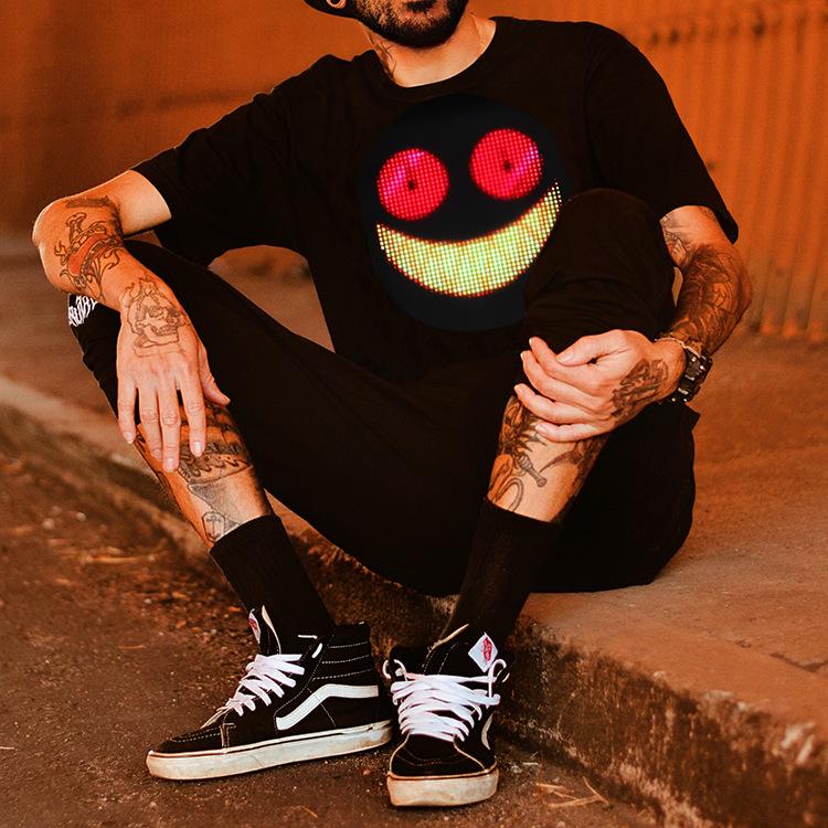LED Luminous Halloween T-Shirt: DIY Face-Changing, Full-Color, Short Sleeve M чёрный
LED Luminous Halloween T-Shirt: DIY Face-Changing, Full-Color, Short Sleeve M чёрный