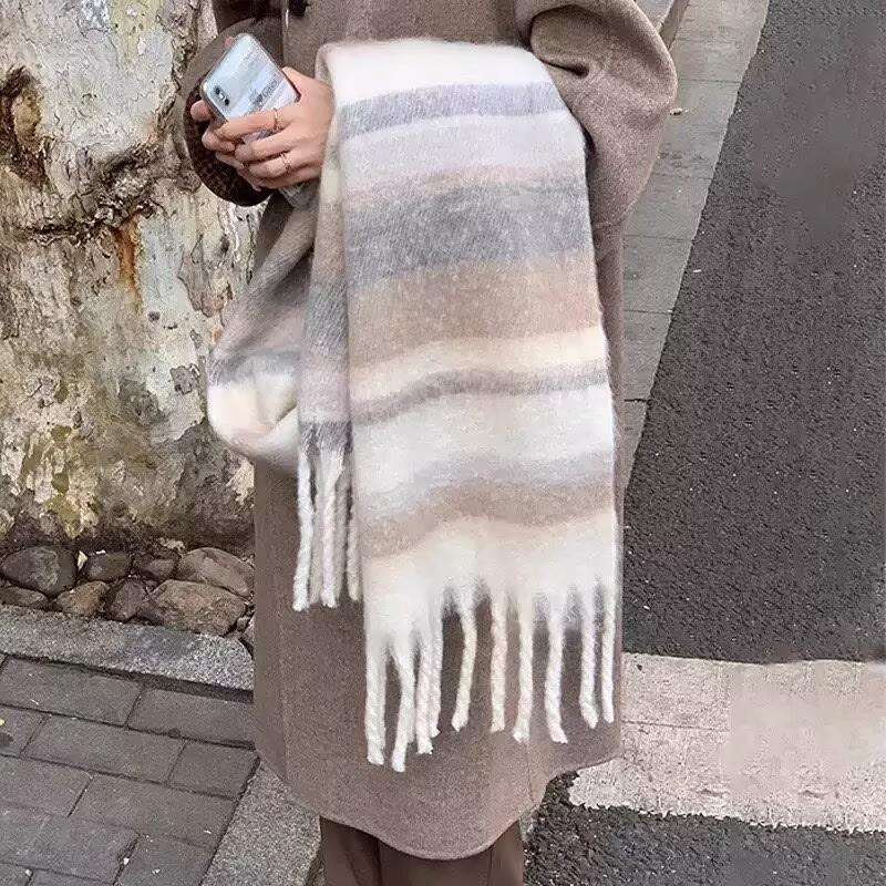 Luxury Warmer Khaki Scarf For Women Winter Thickened Tassel Pashmina Shawl For Men Faux Cashmere Warps Autumn Ladies Blanket
Luxury Warmer Khaki Scarf For Women Winter Thickened Tassel Pashmina Shawl For Men Faux Cashmere Warps Autumn Ladies Blanket