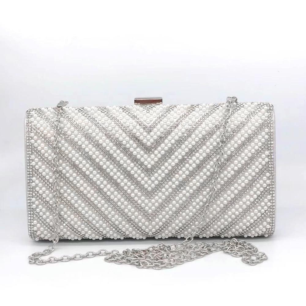 Pearl Dinner Bag V-shaped Diamond Wedding Banquet Flap Box Chain Bag Evening Dress Women
Pearl Dinner Bag V-shaped Diamond Wedding Banquet Flap Box Chain Bag Evening Dress Women