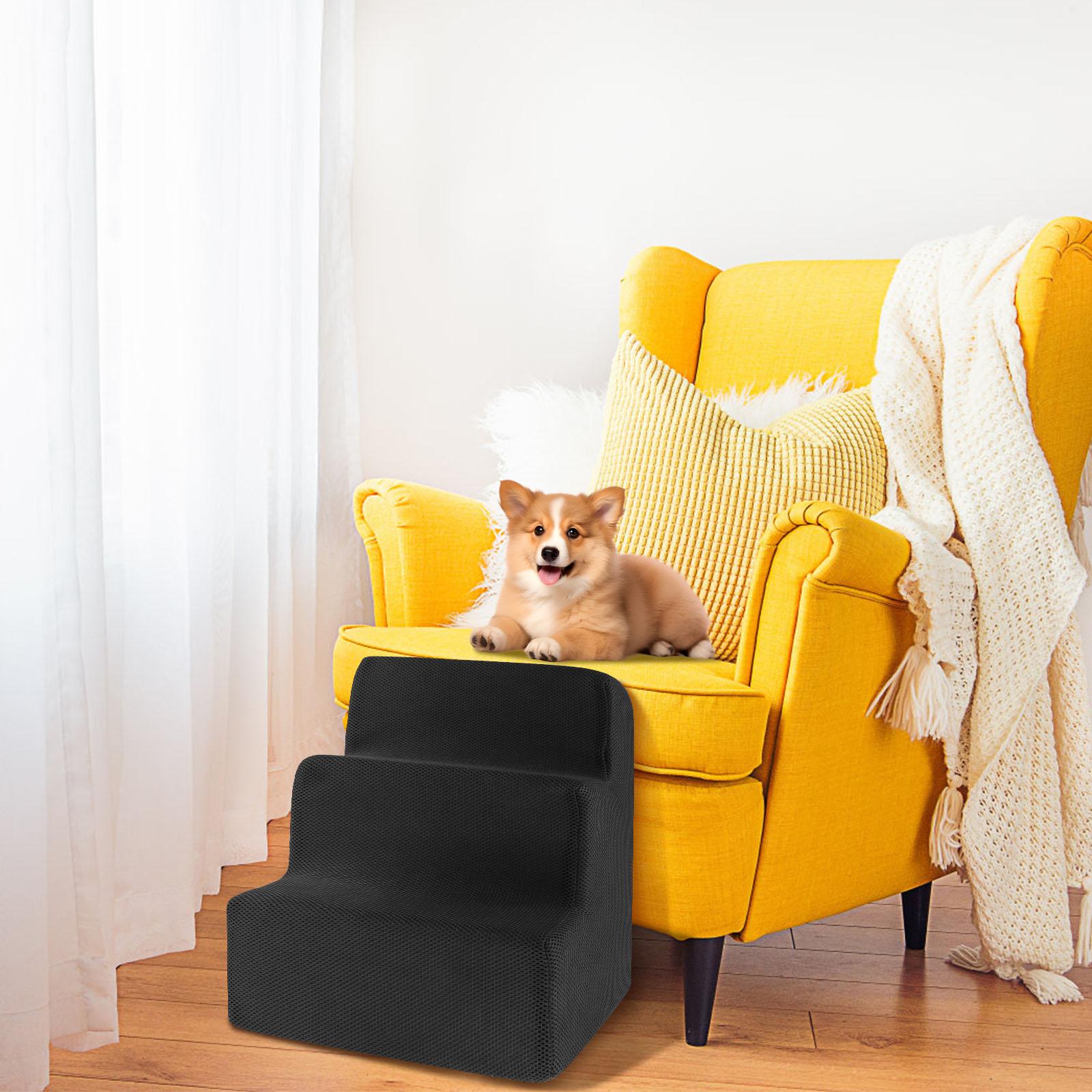 3 Step Dog Pet Stairs Ramp Ladder Training Non-Slip High Density Soft Foam Removable for High Bed or Couch Pet Supplies темно серый
3 Step Dog Pet Stairs Ramp Ladder Training Non-Slip High Density Soft Foam Removable for High Bed or Couch Pet Supplies темно серый