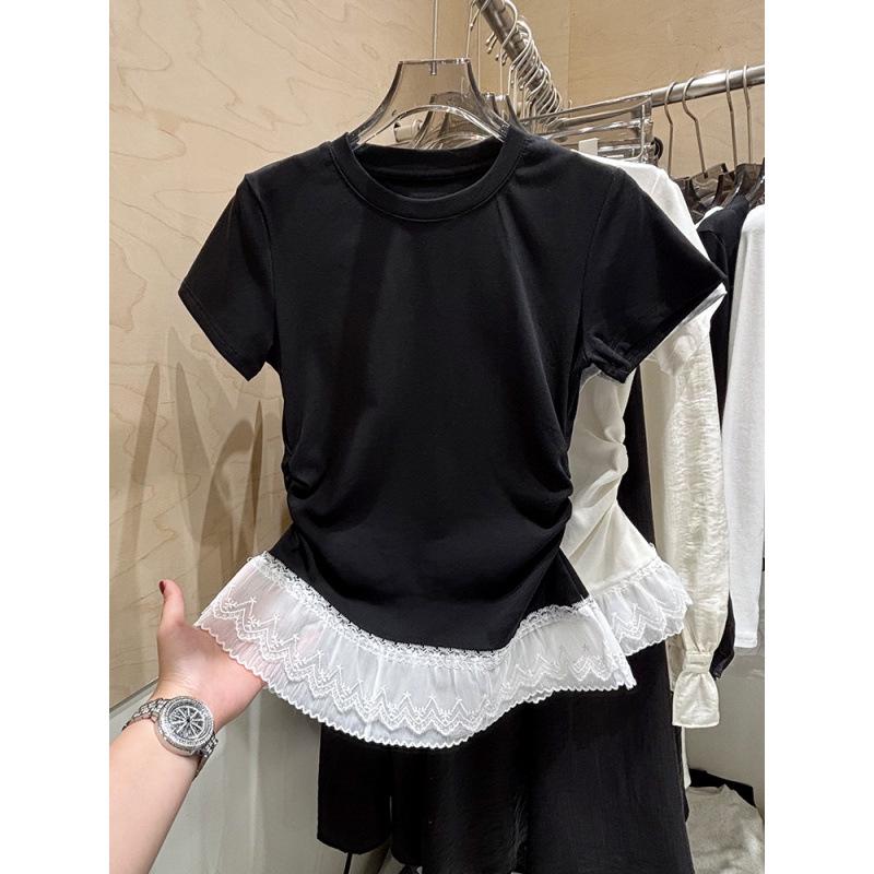Women s Slim Fit Ballet Style Lace Trim Short Sleeve T-Shirt - Spring/Summer 2025 Extra Large
Women s Slim Fit Ballet Style Lace Trim Short Sleeve T-Shirt - Spring/Summer 2025 Extra Large