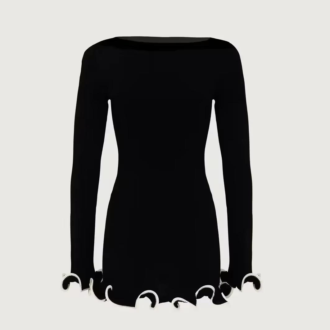 Новое трикотажное мини-платье для женщин Fungus Contrast Color Slim Sweeper Dress Elegant Female Dress Long Sleeve Dress L чёрный
Новое трикотажное мини-платье для женщин Fungus Contrast Color Slim Sweeper Dress Elegant Female Dress Long Sleeve Dress L чёрный