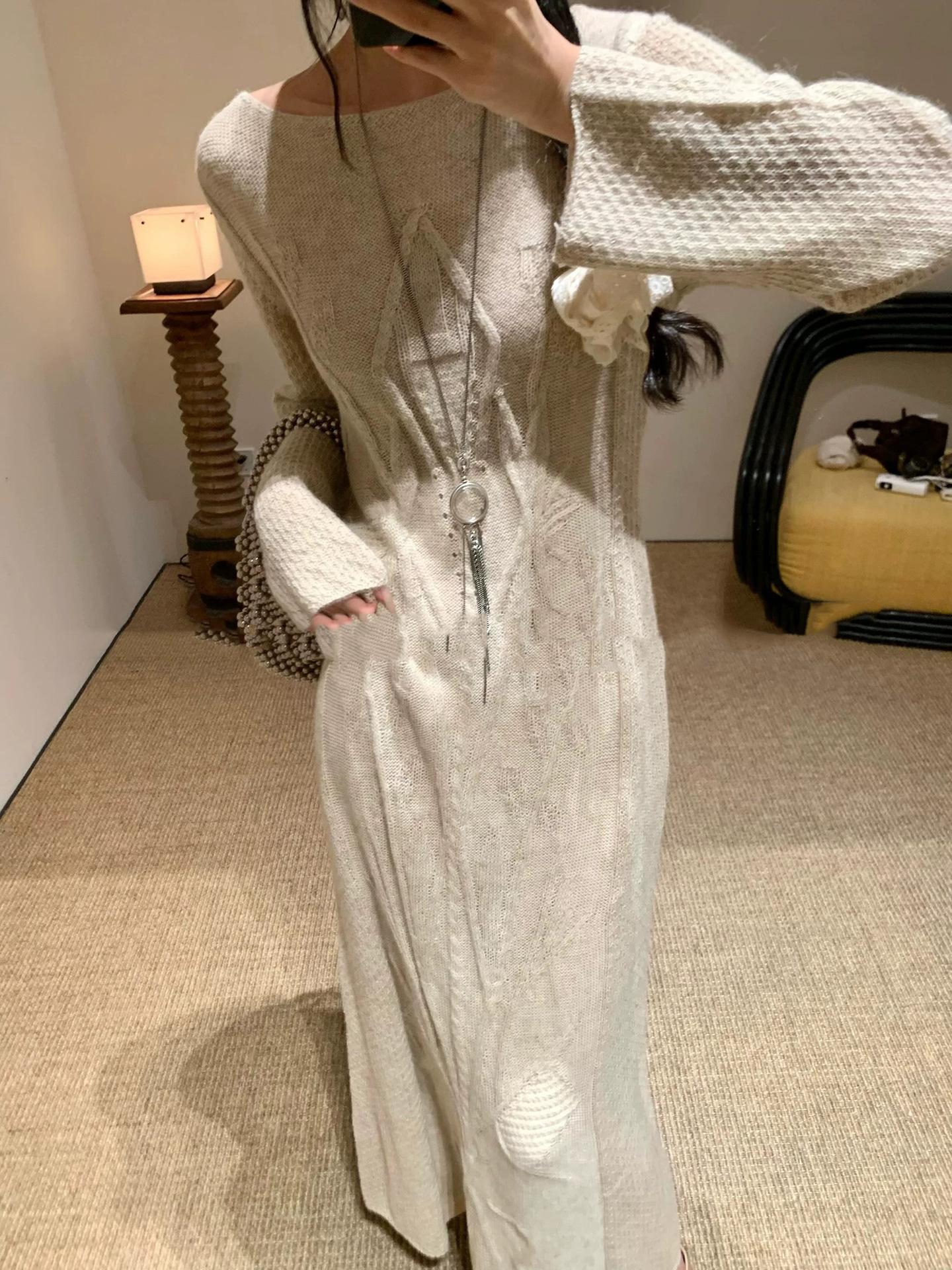 Soft Off-White Crochet Alpaca Linen Knit Maxi Dress - In Stock Large абрикосовый
Soft Off-White Crochet Alpaca Linen Knit Maxi Dress - In Stock Large абрикосовый