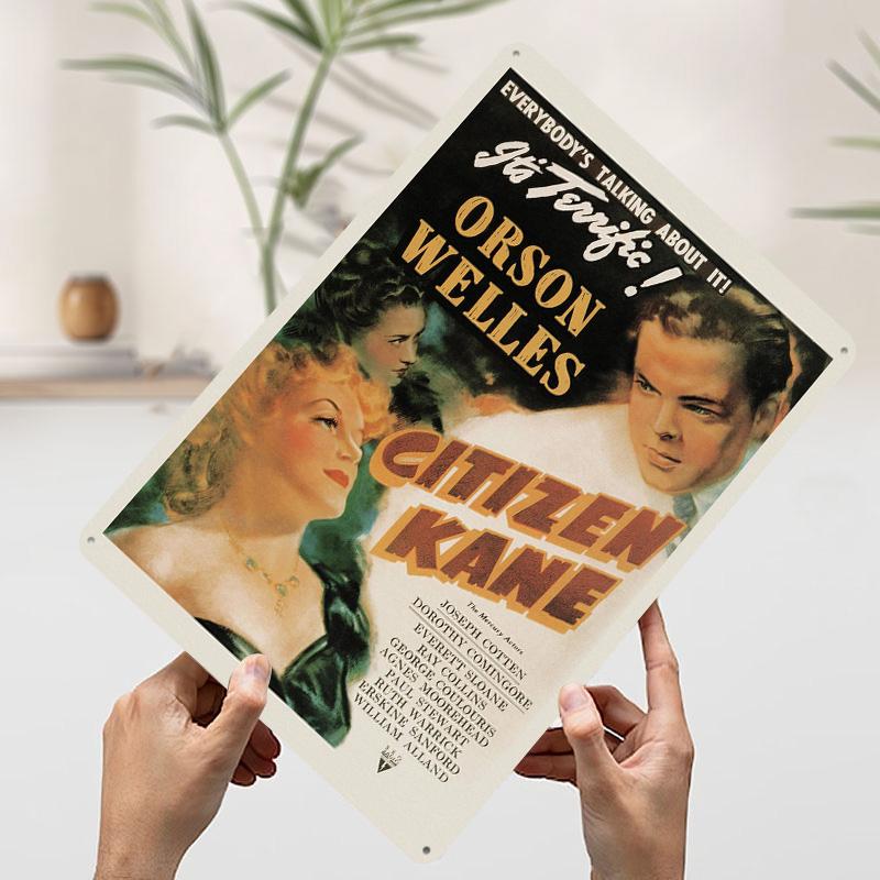 Citizen Kane Tin Plaque Poster Customized Wall Art Retro Vintage Metal Signs for Man Cave Living Room Decorations Wand Deko Home 7.9x11.8In(20x30cm)
Citizen Kane Tin Plaque Poster Customized Wall Art Retro Vintage Metal Signs for Man Cave Living Room Decorations Wand Deko Home 7.9x11.8In(20x30cm)