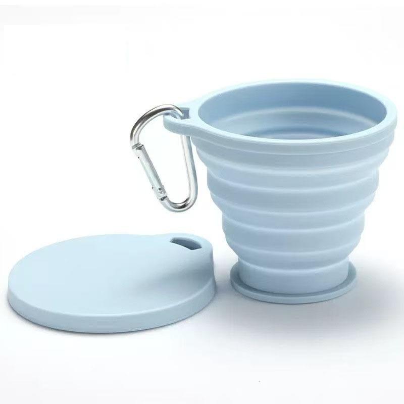 Foldable Silicone Cup w/ Lid & Carabiner – Heat-resistant, portable for camping,hiking,cycling, parties. Ideal travel rinse cup. небесно-голубой
Foldable Silicone Cup w/ Lid & Carabiner – Heat-resistant, portable for camping,hiking,cycling, parties. Ideal travel rinse cup. небесно-голубой