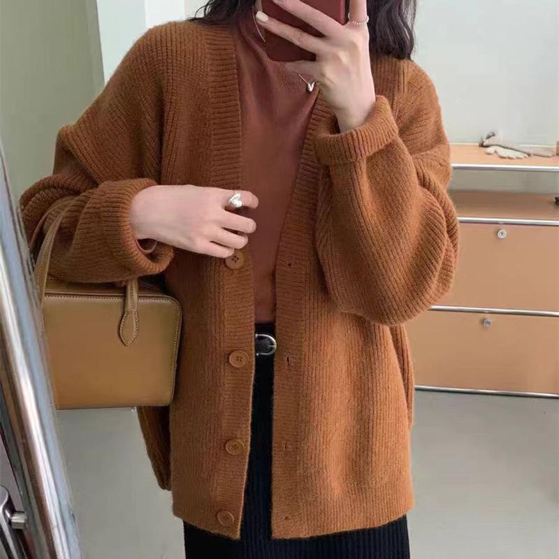Модный повседневный кардиган крупной вязки с V-образным вырезом, женский, новый, осенне-зимний, однотонный, универсальный, свободный, в стиле ленивого ветра, куртка-свитер One Size
Модный повседневный кардиган крупной вязки с V-образным вырезом, женский, новый, осенне-зимний, однотонный, универсальный, свободный, в стиле ленивого ветра, куртка-свитер One Size