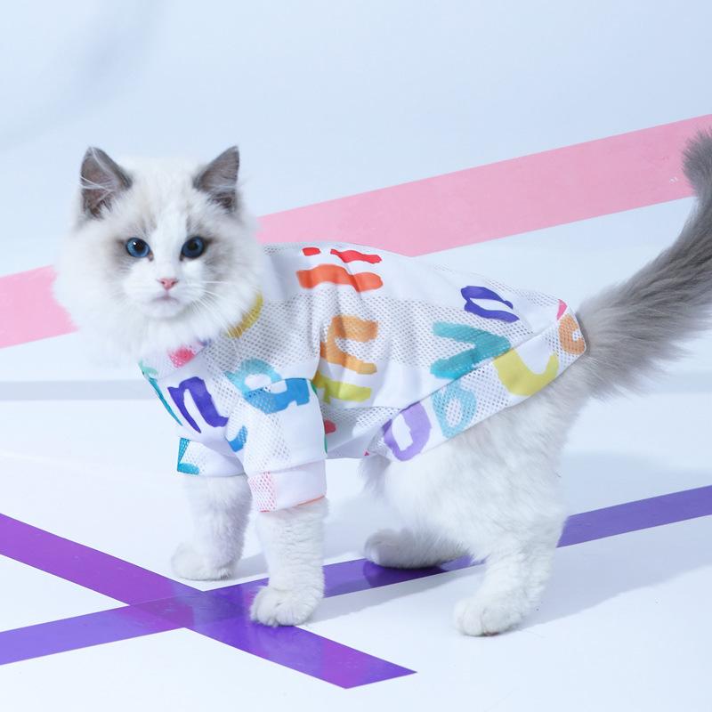 Breathable Mesh Cat Vest Cartoon Print Anti-Shedding Thin Clothes for British Shorthair Ragdoll Cats Spring Summer Daily Indoor Outdoor Wear XS: 34cm Bust, 0.5-1.5kg
Breathable Mesh Cat Vest Cartoon Print Anti-Shedding Thin Clothes for British Shorthair Ragdoll Cats Spring Summer Daily Indoor Outdoor Wear XS: 34cm Bust, 0.5-1.5kg