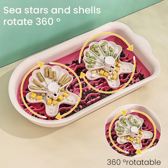 Dual Bowl Pet Slow Feeder Rotating Seastar Shell Dog Puzzle Feeder Bowl with Suction Cup Plastic Anti Gulping Food Dish for Cats Dogs синій
Dual Bowl Pet Slow Feeder Rotating Seastar Shell Dog Puzzle Feeder Bowl with Suction Cup Plastic Anti Gulping Food Dish for Cats Dogs синій