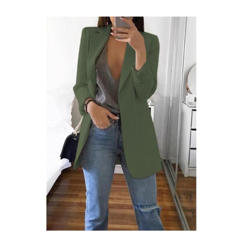 women s Solid Notched Lapel Long Sleeve Open Front Casual Mid Length Blazer Jacket 5XL
women s Solid Notched Lapel Long Sleeve Open Front Casual Mid Length Blazer Jacket 5XL