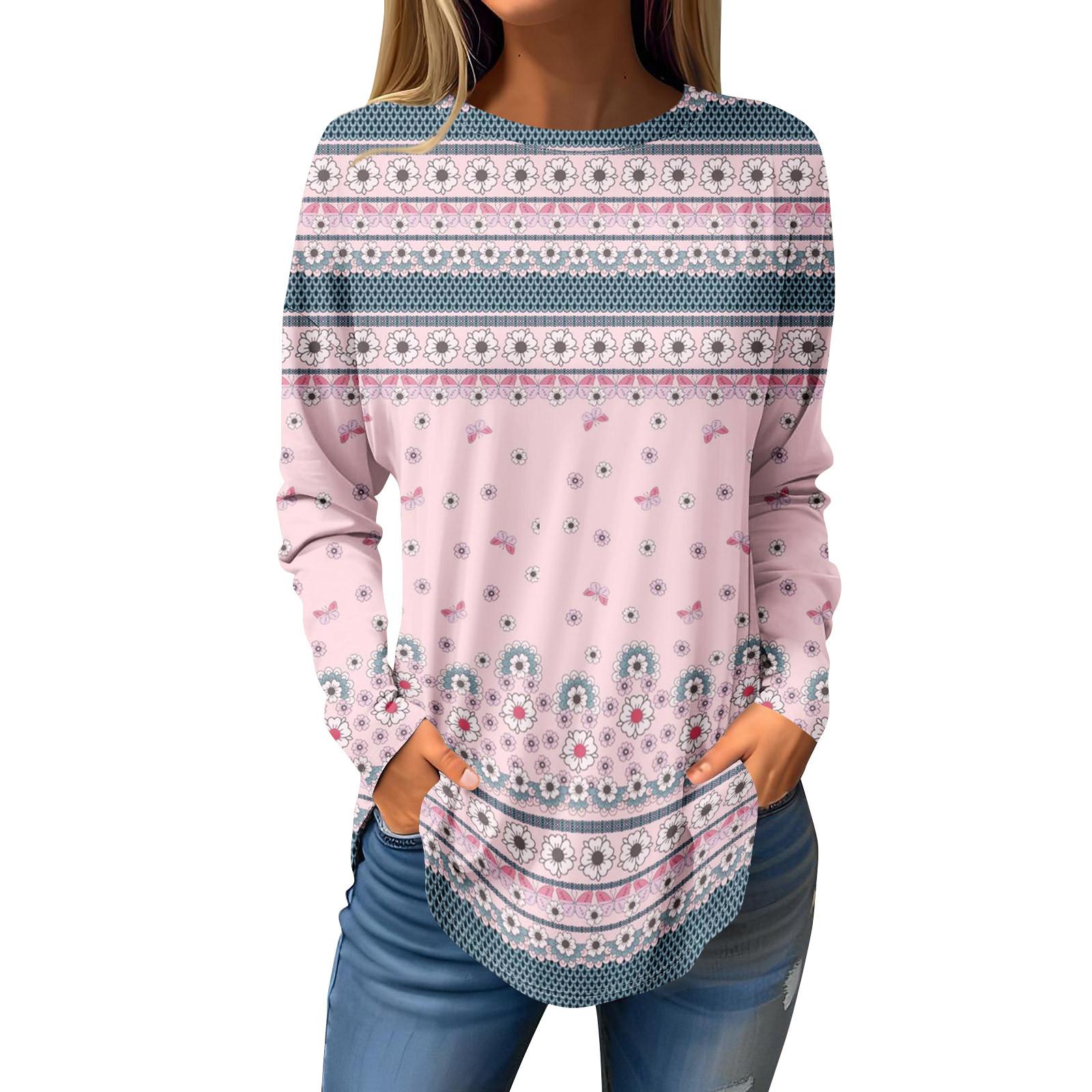 Tee Shirts For Women Fall Casual Long Sleeve Shirts Sweatshirt Christmas Printing Top Pullover XL рожевий
Tee Shirts For Women Fall Casual Long Sleeve Shirts Sweatshirt Christmas Printing Top Pullover XL рожевий