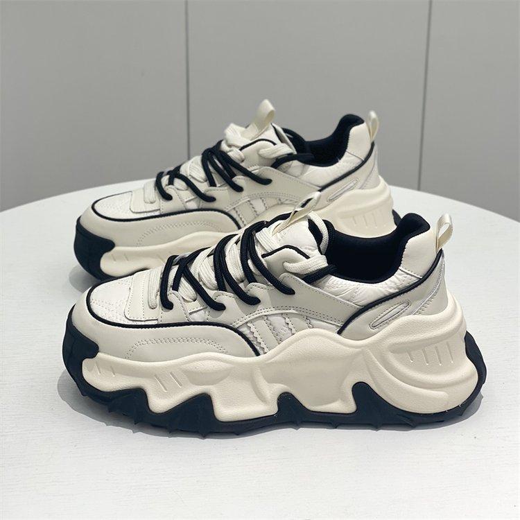 2024 осень и зима новая модная ретро платформа повседневная спортивная обувь женские легкие кроссовки цветовая гамма увеличение роста папины кроссовки 40