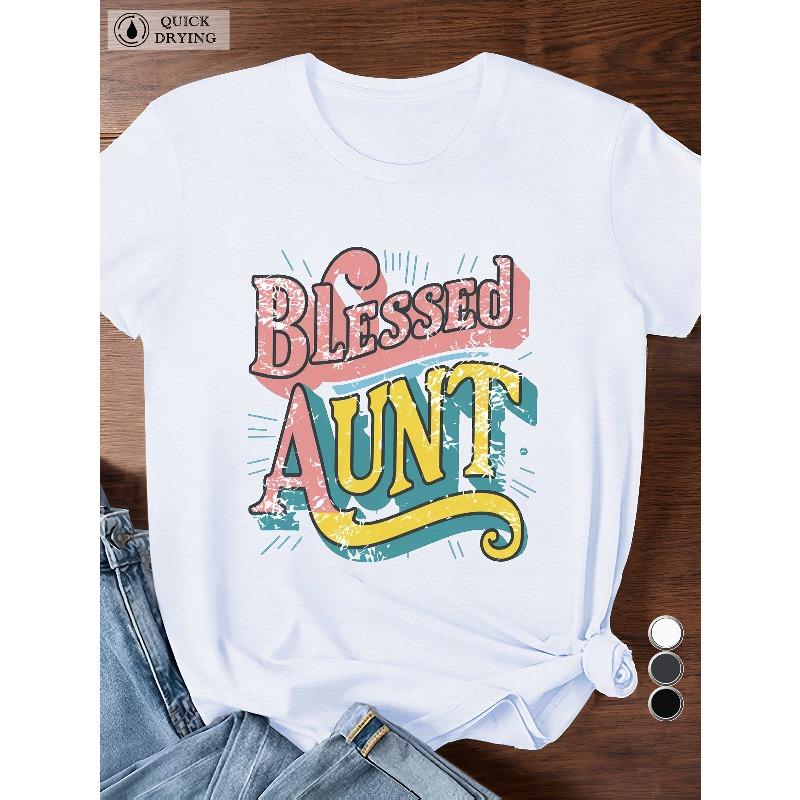 Blessed Aunt Vintage Font Pattern Printed Women s Plus Size Round Neck Sports Short Sleeve T-Shirt S белый
Blessed Aunt Vintage Font Pattern Printed Women s Plus Size Round Neck Sports Short Sleeve T-Shirt S белый